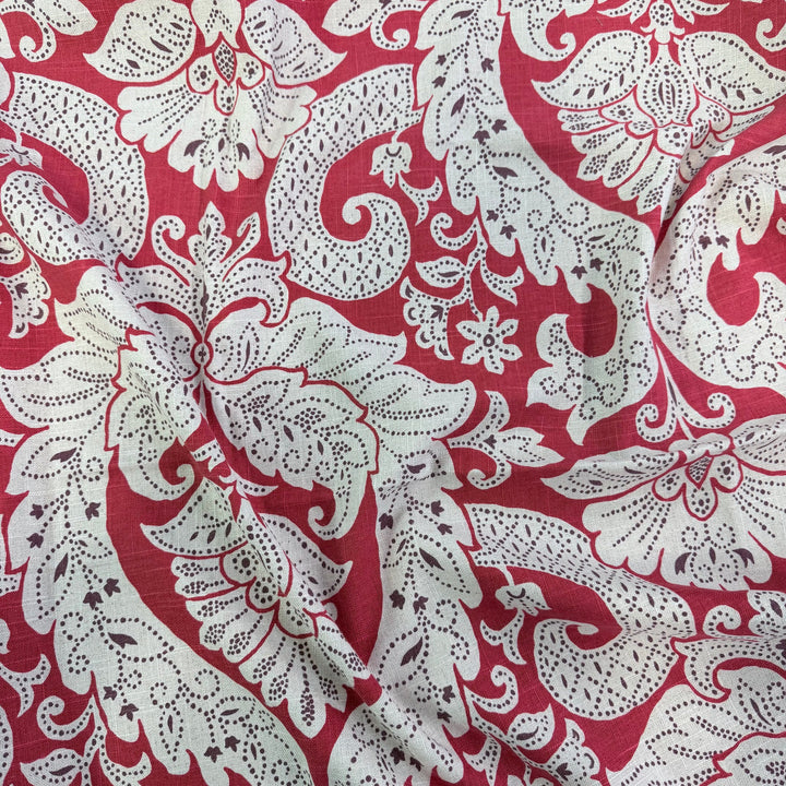 bonnie red block print 