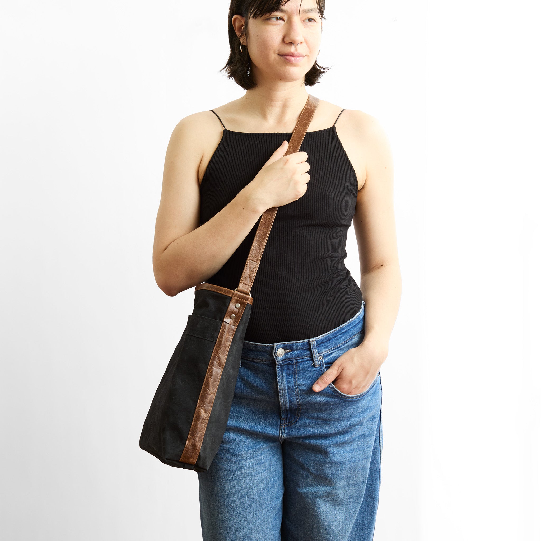 the lerret in black waxed canvas