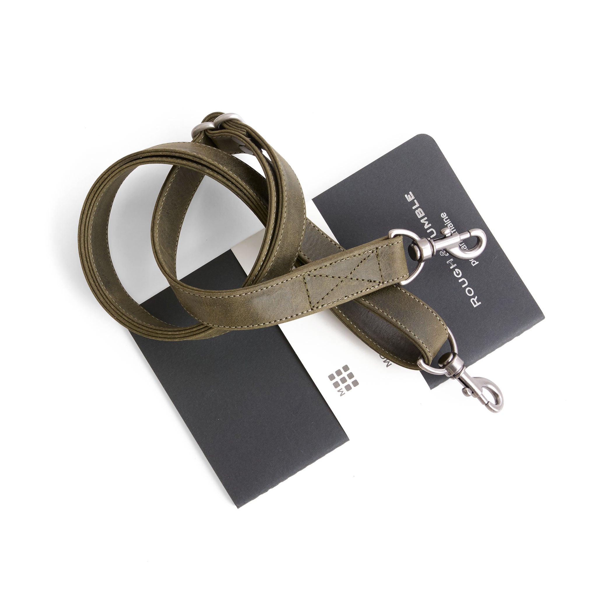 slim adjustable crossbody strap in moss with antique silver hardware