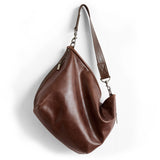alaska saddle + vintage brown | large double zip boho in alaska saddle