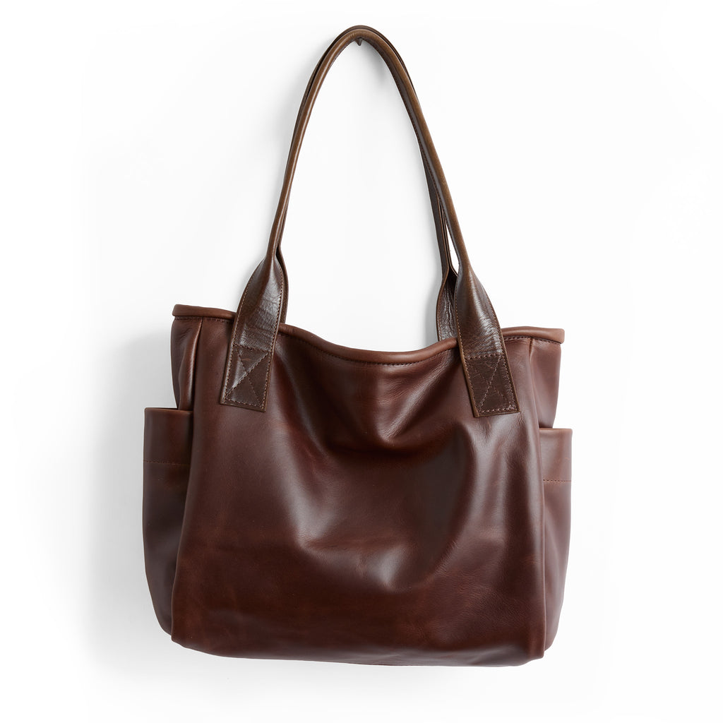 bucket tote in bergamo brown