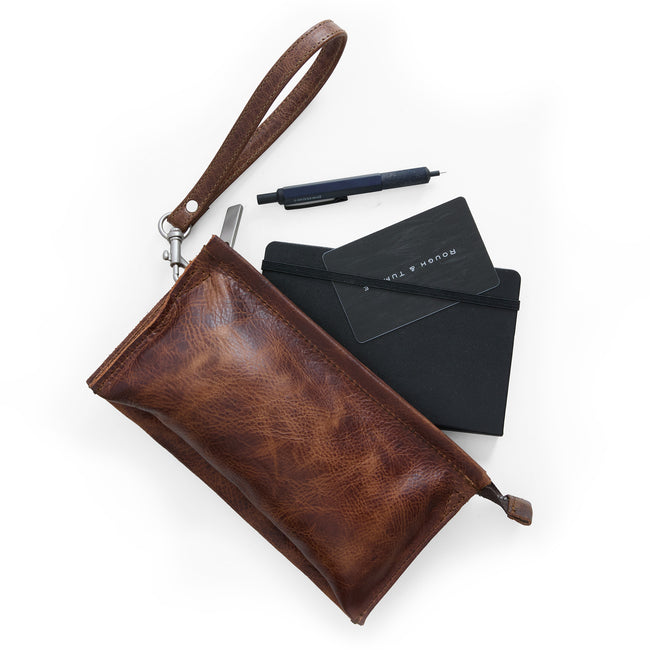 fuentes + vintage brown | EDC wristlet wallet in fuentes