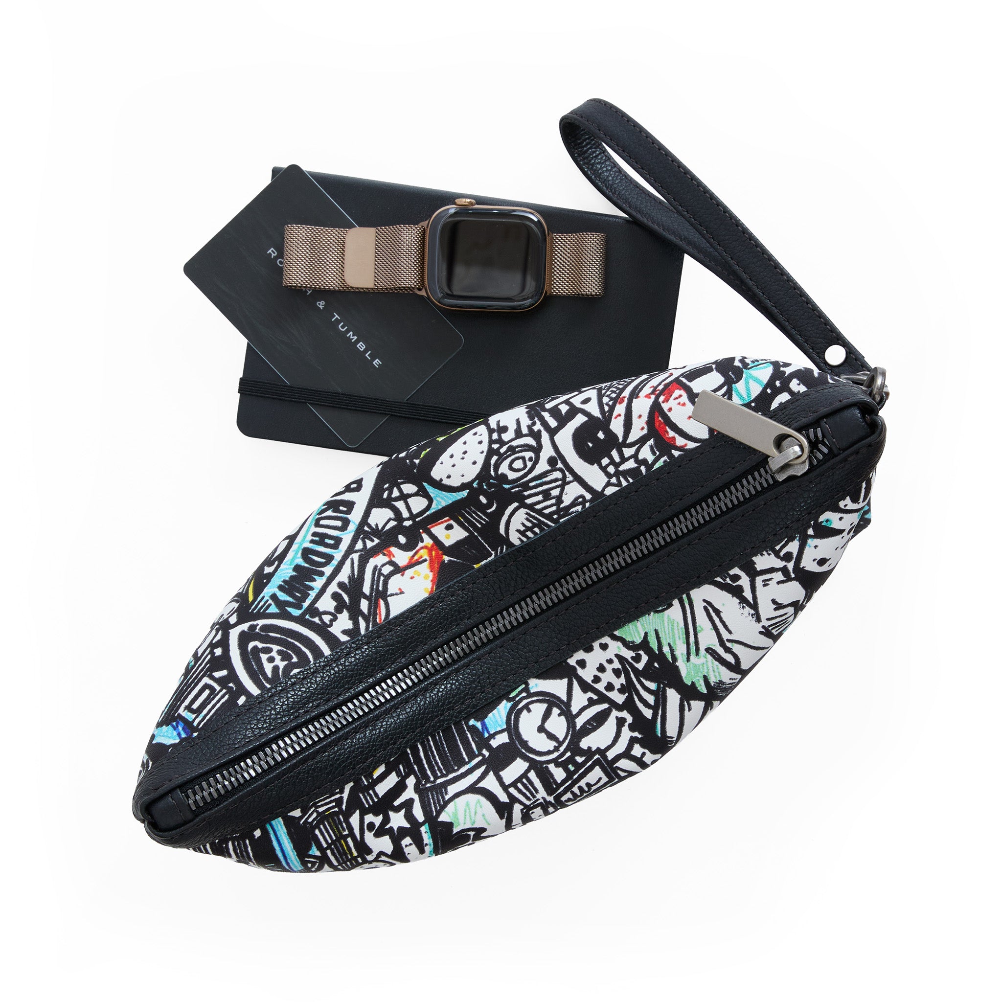 zip pouch large in ny graphic lamb