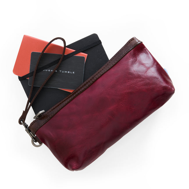 bergamo bing + mahogany | zip pouch medium in bergamo bing