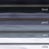 petrol | nickel | zipper swatch