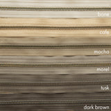 bone | nickel | zipper swatch